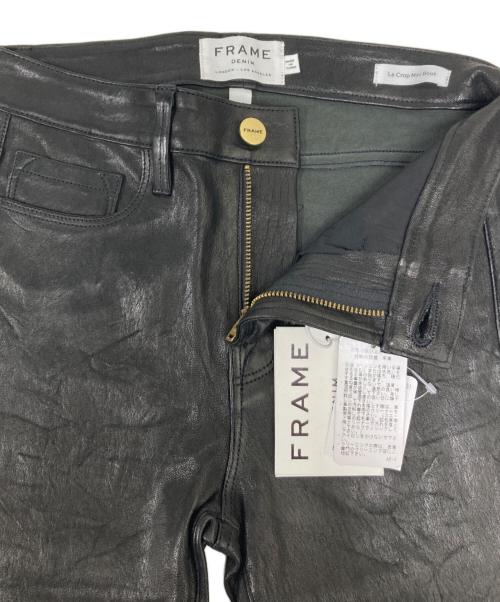 frame（フレイム）frame (フレイム) ラムレザーフレアパンツ ブラック サイズ:24 未使用品の古着・服飾アイテム