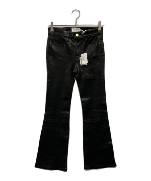frame denim（フレームデニム）frame denim (フレームデニム) レザーパンツ ブラック サイズ:26の古着・服飾アイテム