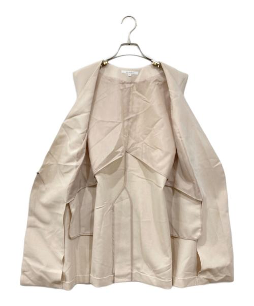 CADUNE（カデュネ）CADUNE (カデュネ) ノーカラージレ ベージュ サイズ:36の古着・服飾アイテム