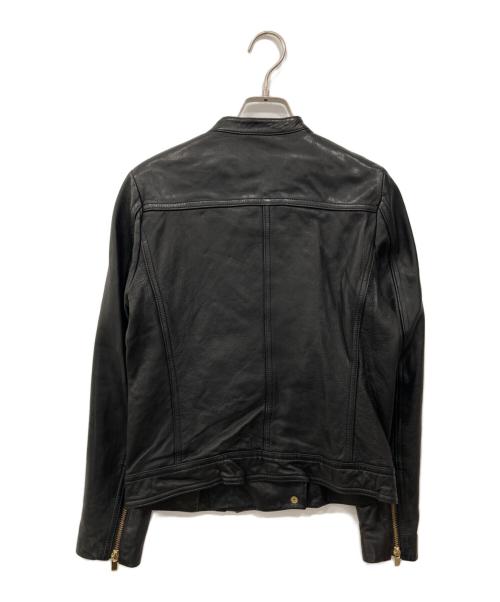 Noble（ノーブル）Noble (ノーブル) ソフトラムレザーライダースブルゾン ブラック サイズ:40の古着・服飾アイテム