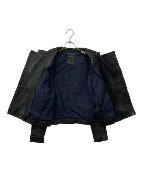 Noble（ノーブル）Noble (ノーブル) ソフトラムレザーライダースブルゾン ブラック サイズ:40の古着・服飾アイテム