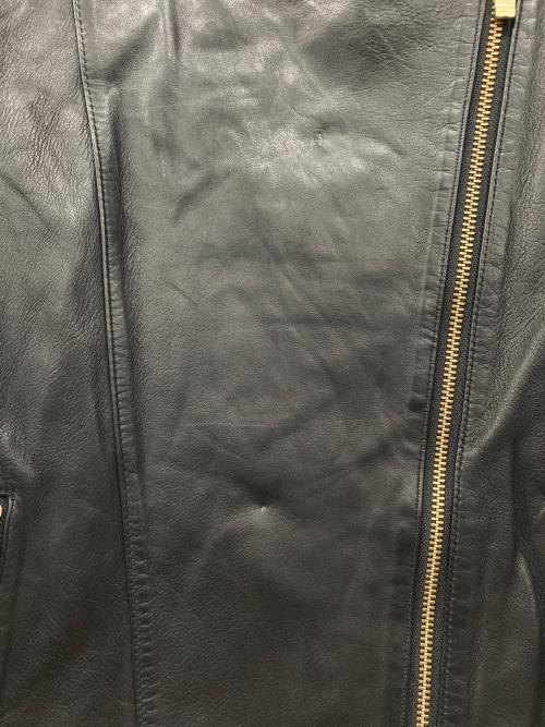 Noble（ノーブル）Noble (ノーブル) ソフトラムレザーライダースブルゾン ブラック サイズ:40の古着・服飾アイテム