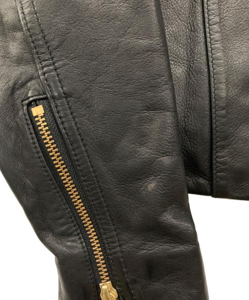 Noble（ノーブル）Noble (ノーブル) ソフトラムレザーライダースブルゾン ブラック サイズ:40の古着・服飾アイテム
