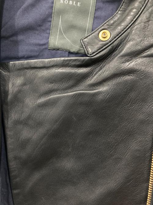 Noble（ノーブル）Noble (ノーブル) ソフトラムレザーライダースブルゾン ブラック サイズ:40の古着・服飾アイテム