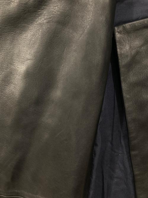 Noble（ノーブル）Noble (ノーブル) ソフトラムレザーライダースブルゾン ブラック サイズ:40の古着・服飾アイテム