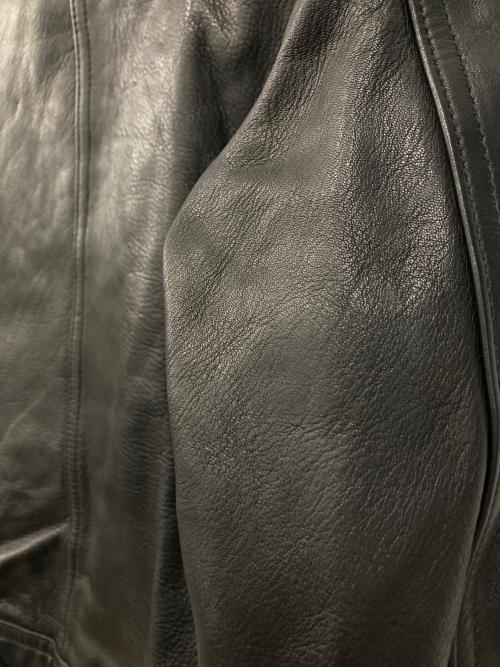 Noble（ノーブル）Noble (ノーブル) ソフトラムレザーライダースブルゾン ブラック サイズ:40の古着・服飾アイテム