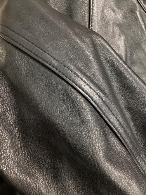 Noble（ノーブル）Noble (ノーブル) ソフトラムレザーライダースブルゾン ブラック サイズ:40の古着・服飾アイテム