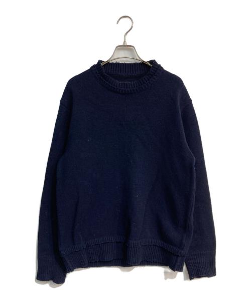 Maison Margiela（メゾンマルジェラ）Maison Margiela (メゾンマルジェラ) 5Gエルボーパッチニット　22AW　SI1GP0001 ネイビー サイズ:Sの古着・服飾アイテム