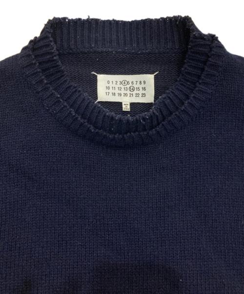 Maison Margiela（メゾンマルジェラ）Maison Margiela (メゾンマルジェラ) 5Gエルボーパッチニット　22AW　SI1GP0001 ネイビー サイズ:Sの古着・服飾アイテム