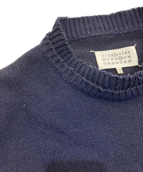 Maison Margiela（メゾンマルジェラ）Maison Margiela (メゾンマルジェラ) 5Gエルボーパッチニット　22AW　SI1GP0001 ネイビー サイズ:Sの古着・服飾アイテム