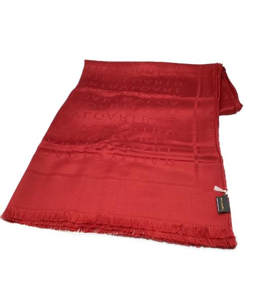 BVLGARI（ブルガリ）BVLGARI (ブルガリ) ロゴマニアウールシルクストール レッドの古着・服飾アイテム