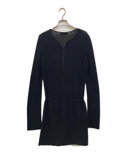 Saint Laurent Paris（サンローランパリ）Saint Laurent Paris (サンローランパリ) クロシェニットワンピース ブラック サイズ:Sの古着・服飾アイテム