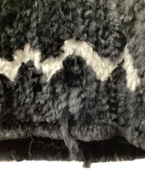 BACKLASH（バックラッシュ）BACKLASH (バックラッシュ) BACKLASH Rabbit Fur Knit Hoodie ブラック サイズ:Mの古着・服飾アイテム