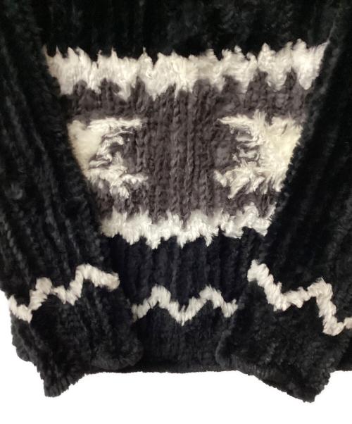 BACKLASH（バックラッシュ）BACKLASH (バックラッシュ) BACKLASH Rabbit Fur Knit Hoodie ブラック サイズ:Mの古着・服飾アイテム