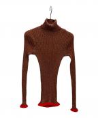 Chloeクロエ）の古着「ラメタ-トルネックニット」｜ブラウン