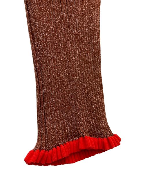 Chloe（クロエ）Chloe (クロエ) ラメタ-トルネックニット ブラウン サイズ:XSの古着・服飾アイテム