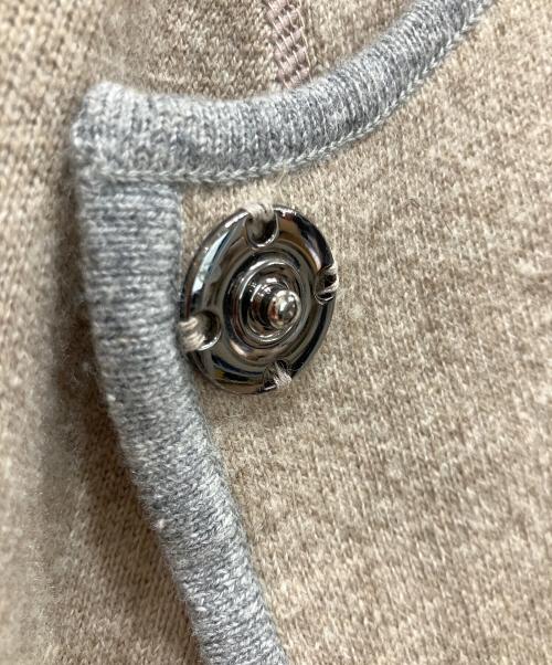 ISHIHAMA（イシハマ）ISHIHAMA (イシハマ) フォクスファー付カシミヤ混ニットコート ベージュ サイズ:Mの古着・服飾アイテム