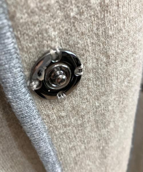 ISHIHAMA（イシハマ）ISHIHAMA (イシハマ) フォクスファー付カシミヤ混ニットコート ベージュ サイズ:Mの古着・服飾アイテム