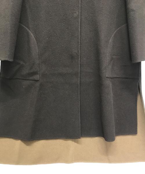 ADORE（アドーア）ADORE (アドーア) ノーカラーロングコート ブラウン サイズ:Fの古着・服飾アイテム