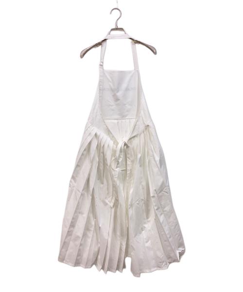 DEAN&DELUCA（ディーンアンドデルーカ）DEAN&DELUCA (ディーンアンドデルーカ) BEAMS COUTURE (ビームス クチュール) プリ-ツエプロンドレス サイズ:Freeの古着・服飾アイテム