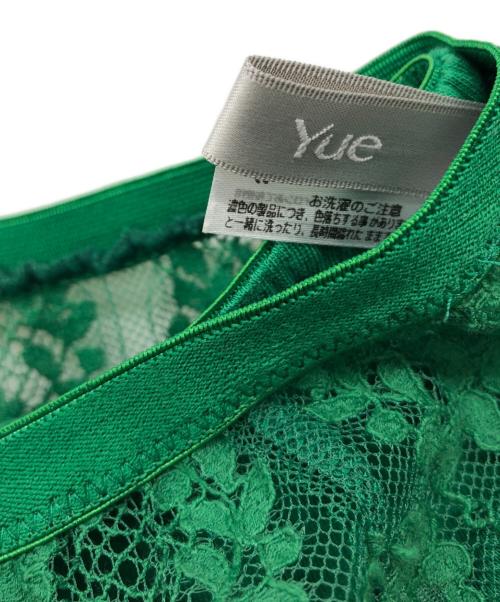 Yue（ユエ）Yue (ユエ) パッチワーク風レーススカート グリーン サイズ:Mの古着・服飾アイテム