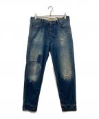 ARMANI JEANSアルマーニジーンズ）の古着「リペアデニムパンツ」｜インディゴ
