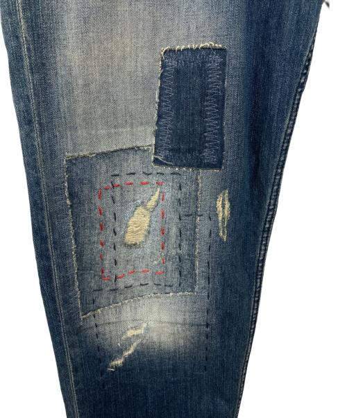 ARMANI JEANS（アルマーニジーンズ）ARMANI JEANS (アルマーニジーンズ) リペアデニムパンツ インディゴ サイズ:31の古着・服飾アイテム