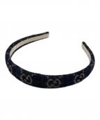 GUCCIグッチ）の古着「GGロゴ デニムカチューシャ」｜インディゴ