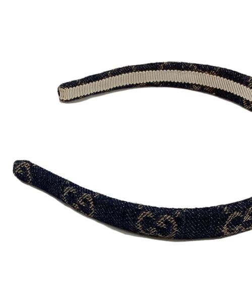 GUCCI（グッチ）GUCCI (グッチ) GGロゴ デニムカチューシャ インディゴの古着・服飾アイテム