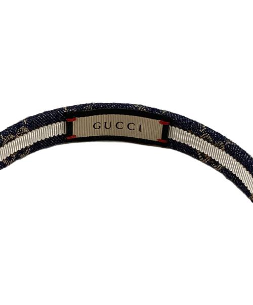 GUCCI（グッチ）GUCCI (グッチ) GGロゴ デニムカチューシャ インディゴの古着・服飾アイテム