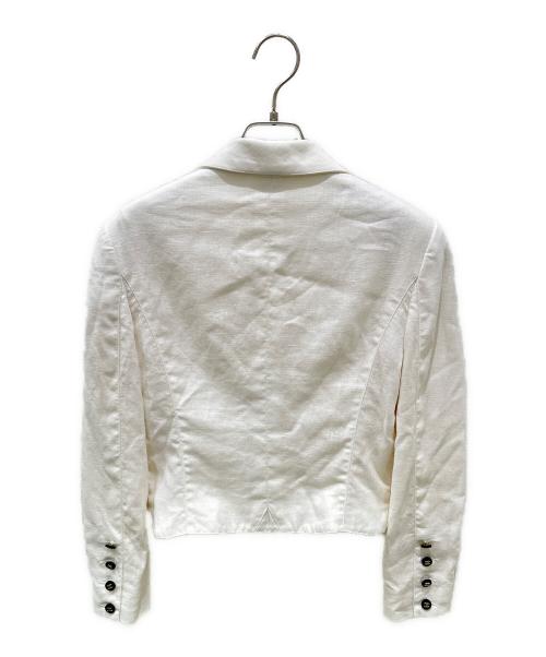 CHANEL（シャネル）CHANEL (シャネル) ココマーク リネンジャケット ホワイト サイズ:40の古着・服飾アイテム