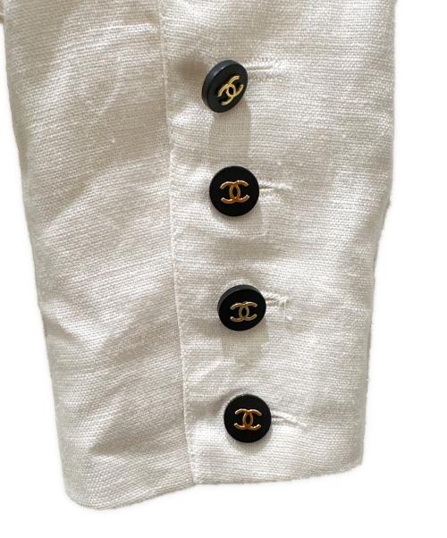 CHANEL（シャネル）CHANEL (シャネル) ココマーク リネンジャケット ホワイト サイズ:40の古着・服飾アイテム