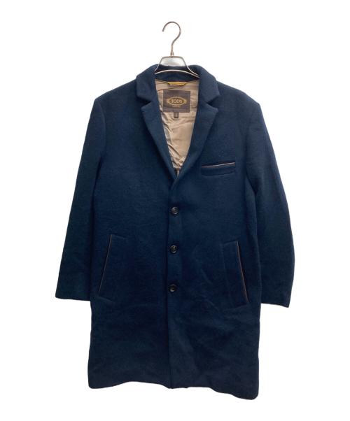 TOD'S（トッズ）TOD'S (トッズ) カシミア ミックス ジャージー コート ネイビー サイズ:Sの古着・服飾アイテム