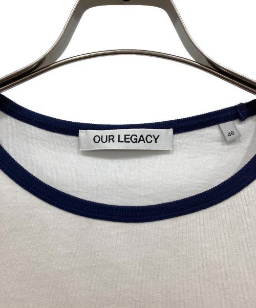 OUR LEGACY（アワーレガシー）OUR LEGACY (アワーレガシー) TANKER T-SHIRT ホワイト×ネイビー サイズ:46の古着・服飾アイテム