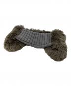 kijima takayukiキジマタカユキ）の古着「KNIT & FAUX FUR EAR BAND」｜グレー