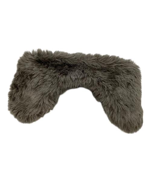 kijima takayuki（キジマタカユキ）kijima takayuki (キジマタカユキ) KNIT & FAUX FUR EAR BAND グレーの古着・服飾アイテム