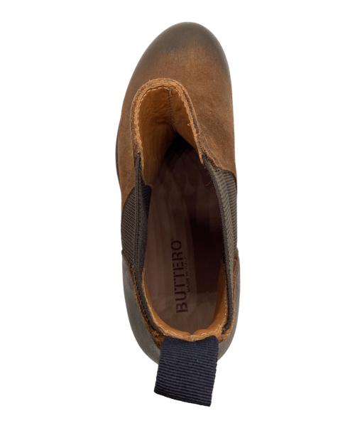 BUTTERO（ブッテロ）BUTTERO (ブッテロ) スエードレザーサイドゴアブーツ ブラウン サイズ:43の古着・服飾アイテム