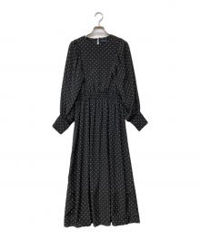 GALLARDA GALANTE（ガリャルダガランテ）の古着「ドットシフォンワンピース」｜ブラック