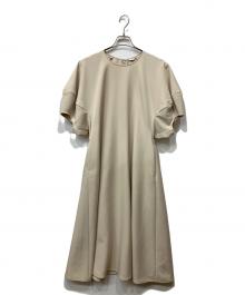 CLANE（クラネ）の古着「LANTERN SLEEVE FLARE ONE PIECE」｜ベージュ