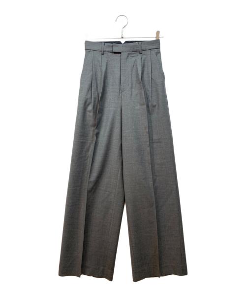 Drawing Numbers（ドローイングナンバーズ）Drawing Numbers (ドローイングナンバーズ) センタープレスワイドパンツ グレー サイズ:34の古着・服飾アイテム