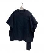 VERMEIL par ienaヴェルメイユ パー イエナ）の古着「SUPER160sダブルフェイスショートマントコート」｜ネイビー