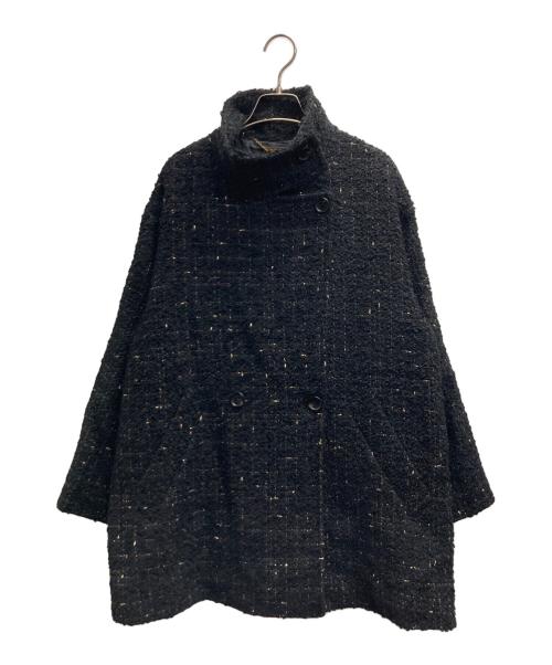 journal standard L'essage（ジャーナルスタンダード レサージュ）journal standard L'essage (ジャーナルスタンダード レサージュ) MANTECO GIOLICA スタンドショートコート ブラック サイズ:記載なし（実寸サイズを参照ください）の古着・服飾アイテム