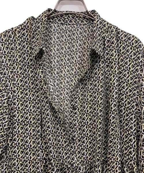 BALLSEY（ボールジィ）BALLSEY (ボールジィ) BBカリグラフィプリント ボウタイワンピース ブラック サイズ:36の古着・服飾アイテム