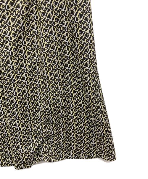 BALLSEY（ボールジィ）BALLSEY (ボールジィ) BBカリグラフィプリント ボウタイワンピース ブラック サイズ:36の古着・服飾アイテム