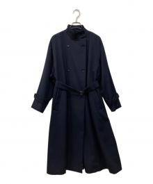 TOMORROW LAND collection（トゥモローランドコレクション）の古着「カバートクロス スタンドカラーコート」｜ネイビー