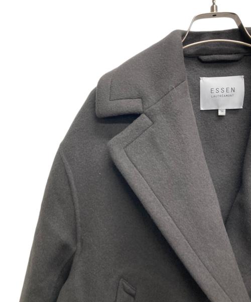 ESSEN .LAUTREAMONT（エッセン.ロートレアモン）ESSEN .LAUTREAMONT (エッセン.ロートレアモン) SUPER120シャルムビーバーショートコート グレー サイズ:36の古着・服飾アイテム