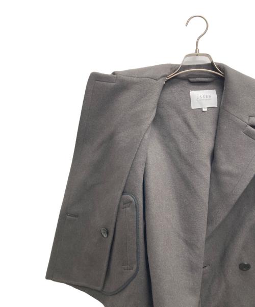 ESSEN .LAUTREAMONT（エッセン.ロートレアモン）ESSEN .LAUTREAMONT (エッセン.ロートレアモン) SUPER120シャルムビーバーショートコート グレー サイズ:36の古着・服飾アイテム