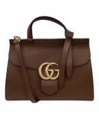 GUCCIグッチ）の古着「GGマーモント2WAYバッグ」｜ブラウン