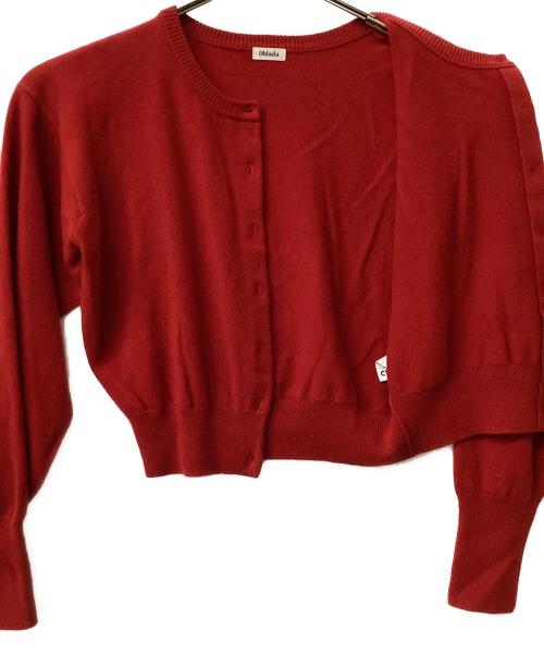 Oblada（オブラダ）Oblada (オブラダ) MARTHA CARDIGAN(マーサ カーディガン) レッド サイズ:Freeの古着・服飾アイテム
