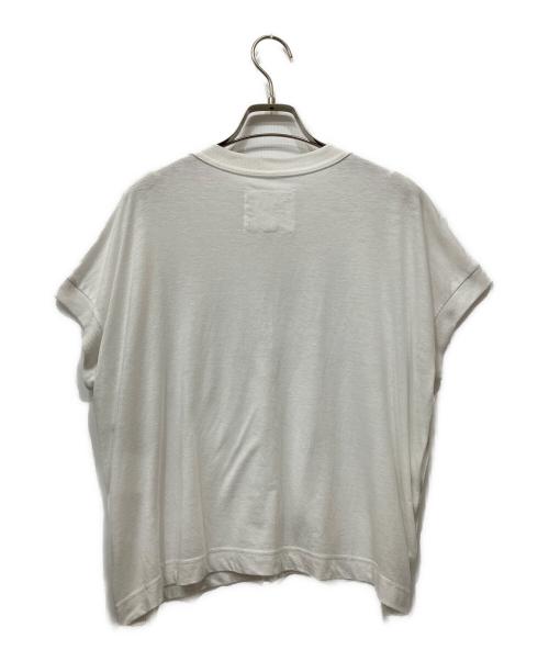 sacai（サカイ）sacai (サカイ) Sロゴ サイドオープン クルーネックシャツ ホワイト サイズ:1の古着・服飾アイテム